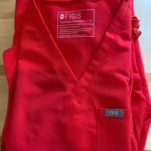 FIGS, prewashed, Brand New. LIMITED EDITION PopRed. Catarina/S, Zamora Jogger/PS